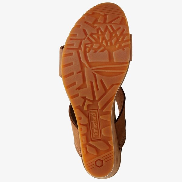 Damskie sandały TIMBERLAND CAPRI SUNSET WEDGE ca1pgv kolor brązowy