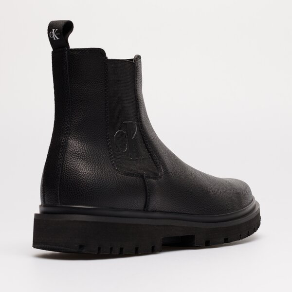 Męskie buty za kostkę CALVIN KLEIN LUG MID CHELSEA BOOT 2 ym0ym00544bds kolor czarny