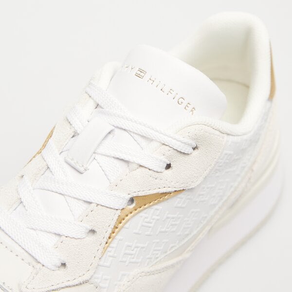 Damskie sneakersy (buty) TOMMY HILFIGER LUX MONOGRAM RUNNER fw0fw07816ybs kolor biały