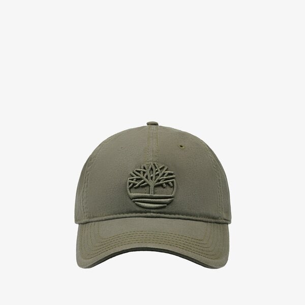 Damska czapka z daszkiem TIMBERLAND CZAPKA COTTON CANVAS CAP TREE LOGO tb0a1e9ma581 kolor zielony