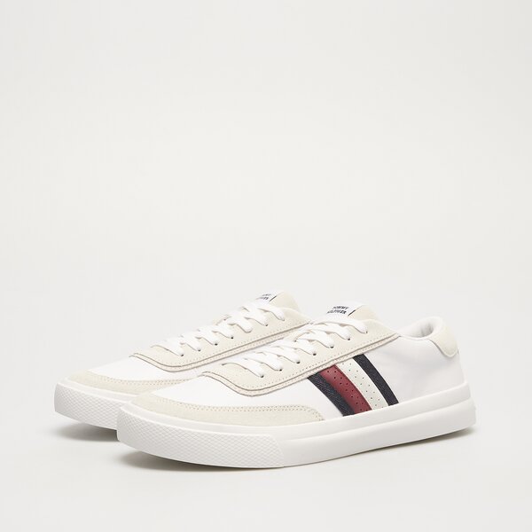 Męskie trampki TOMMY HILFIGER TH CUPSET RWB LTH fm0fm04975ybs kolor biały