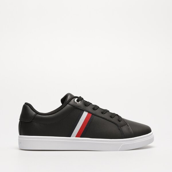 Damskie sneakersy (buty) TOMMY HILFIGER ESSENTIAL STRIPES COURT SNEAKER fw0fw07449bds kolor czarny