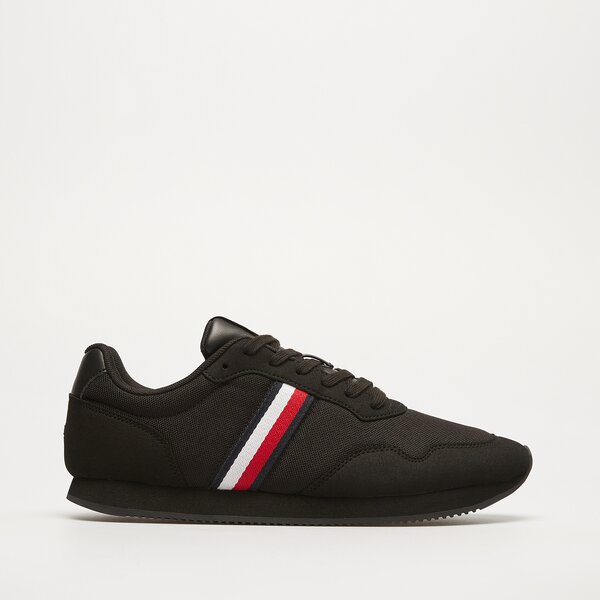 Męskie sneakersy (buty) TOMMY HILFIGER LO RUNNER MIX fm0fm04958bds kolor czarny