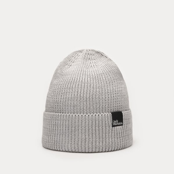 Damska czapka zimowa JACK WOLFSKIN CZAPKA ESSENTIAL BEANIE 19108816110 kolor szary