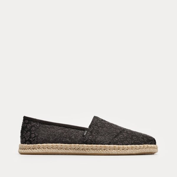 Damskie espadryle TOMS BLACK POSY LACE 10019818 kolor czarny