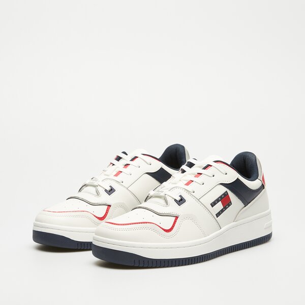 Męskie sneakersy (buty) TOMMY HILFIGER RETRO BASKET CUPSOLE em0em01463xlc kolor biały