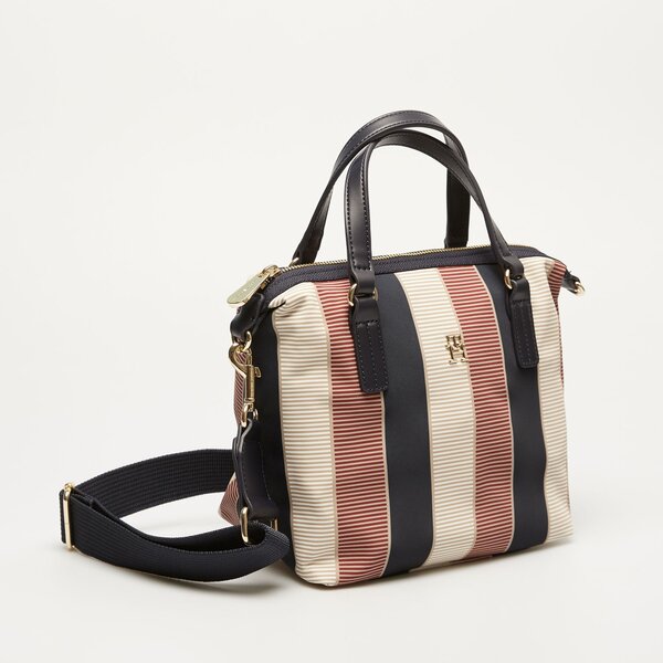 Damska torebka TOMMY HILFIGER TOREBKA POPPY SMALL TOTE STRIPE aw0aw16445aeg kolor multicolor