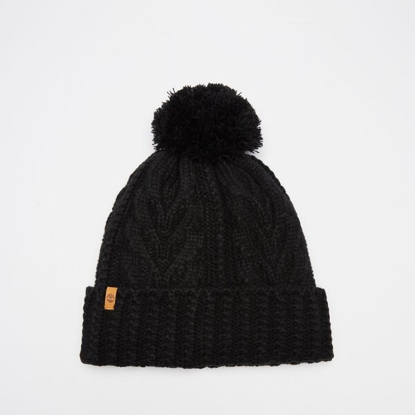 Damska czapka zimowa TIMBERLAND CZAPKA CABLE PREMIUM POM BEANIE tb0a1ero0011 kolor czarny