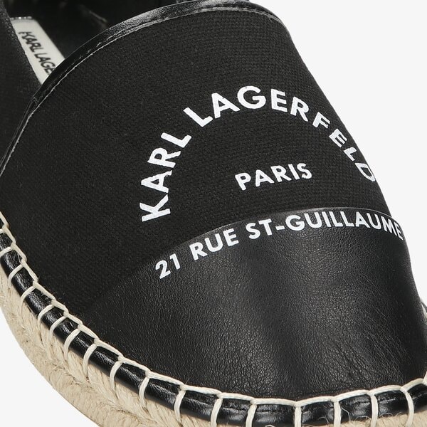 Damskie espadryle KARL LAGERFELD KAMINI MAISON KARL SLIP ON kl80108900 kolor czarny