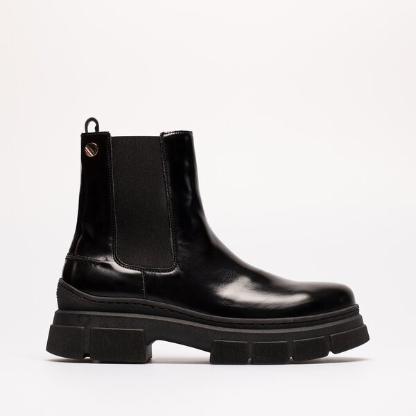 Damskie botki / sztyblety TOMMY HILFIGER PREPPY OUTDOOR LOW BOOT fw0fw06649bds kolor czarny