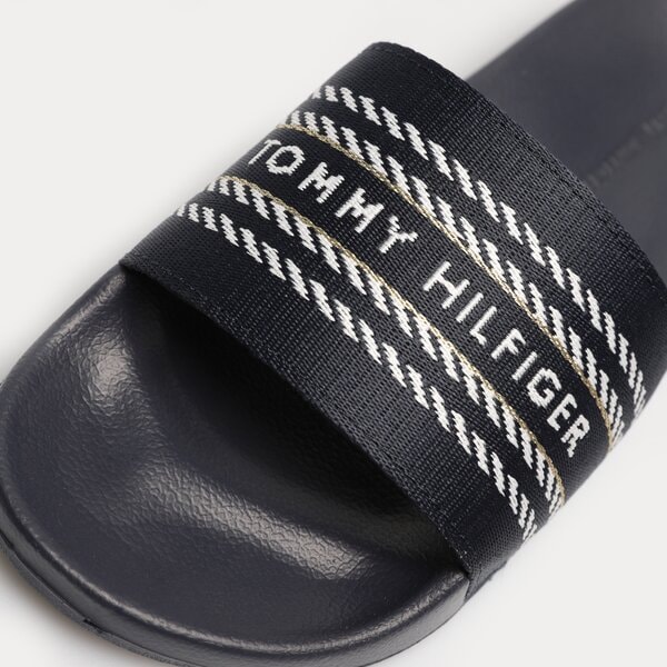 Damskie klapki TOMMY HILFIGER TOMMY WEBBING SLIDE fw0fw07153dw6 kolor granatowy