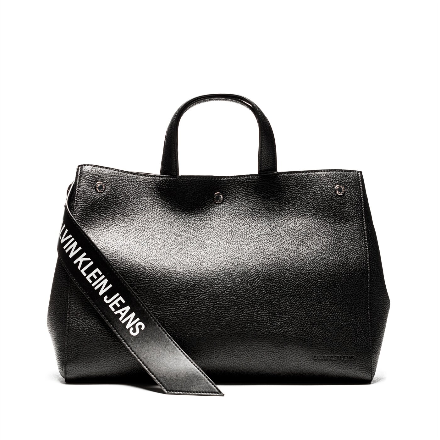 Calvin klein logo banner tote bag online