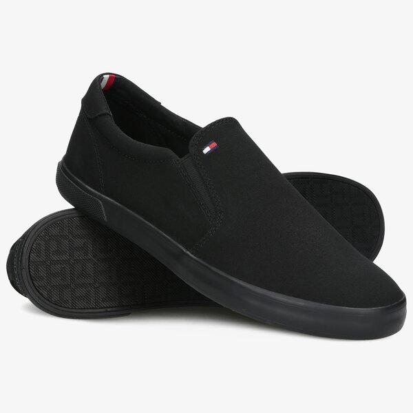 Męskie trampki TOMMY HILFIGER ICONIC SLIP ON SNEAKER fm0fm005970gk kolor czarny