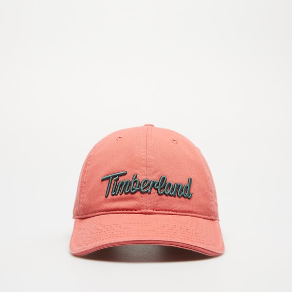 Damska czapka z daszkiem TIMBERLAND CZAPKA EMBROIDERED LOGO BASEBALL CAP tb0a1e9lw781 kolor czerwony