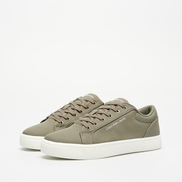 Męskie sneakersy (buty) CALVIN KLEIN CLASSIC CUPSOLE LOW LTH IN DC ym0ym009760ih kolor khaki