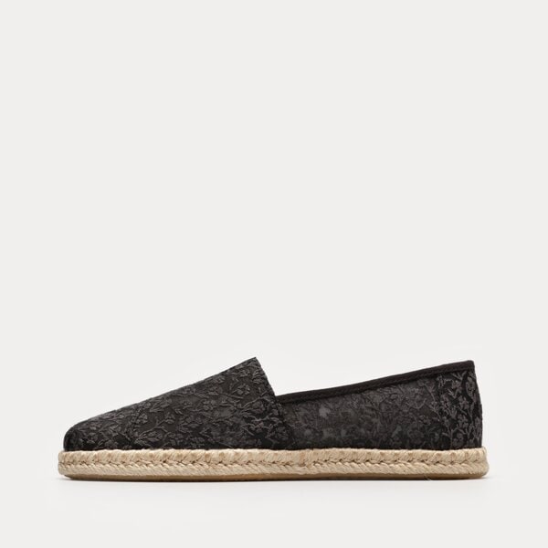 Damskie espadryle TOMS BLACK POSY LACE 10019818 kolor czarny