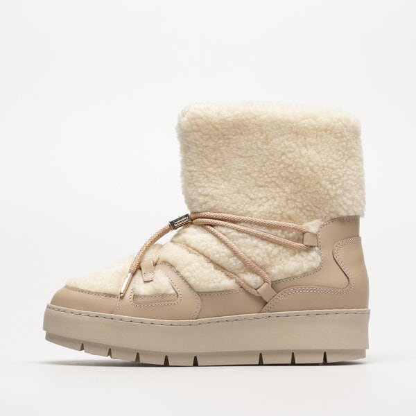 Damskie śniegowce TOMMY HILFIGER TOMMY TEDDY SNOWBOOT fw0fw07505abo kolor beżowy