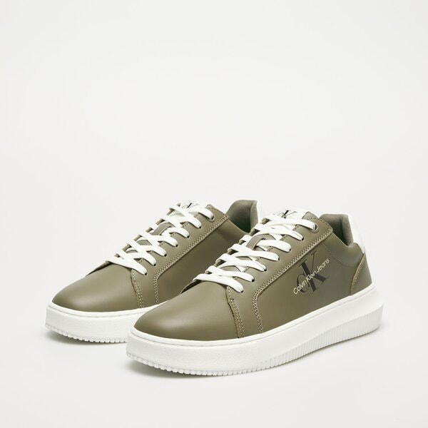 Męskie sneakersy (buty) CALVIN KLEIN CHUNKY CUPSOLE MONO LTH ym0ym006810ih kolor khaki