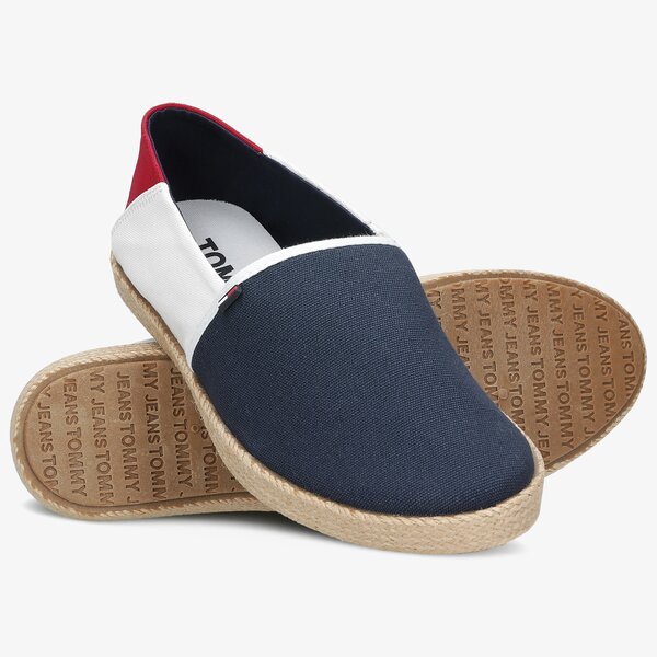 Męskie półbuty TOMMY HILFIGER TOMMY JEANS ESSENTIAL ESPADRILLE em0em006770gy kolor granatowy