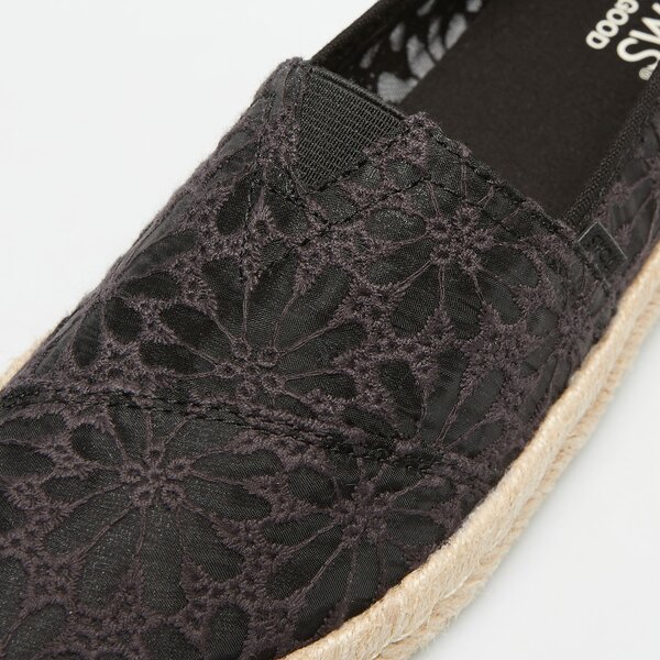 Damskie espadryle TOMS BLACK FLORAL LACE 10020684 kolor czarny