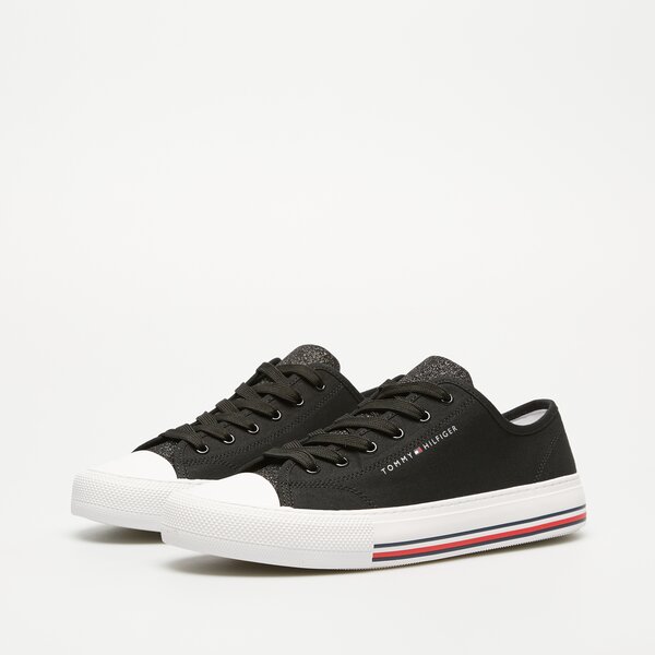 Dziecięce trampki TOMMY HILFIGER LOW CUT LACE-UP t3a9331851687999 kolor czarny