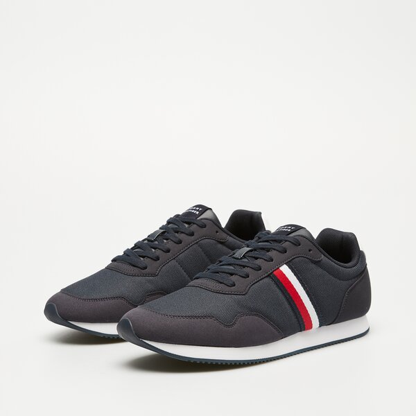 Męskie sneakersy (buty) TOMMY HILFIGER LO RUNNER MIX fm0fm04958dw5 kolor granatowy