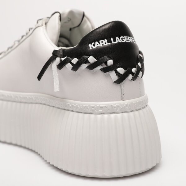 Damskie sneakersy (buty) KARL LAGERFELD KREEPER LO WHIPSTICH LO LACE kl42372001 kolor biały