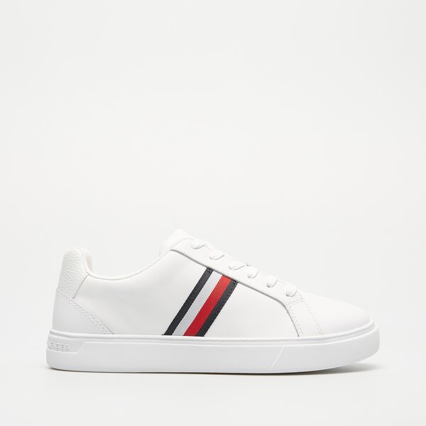 Damskie sneakersy (buty) TOMMY HILFIGER ESSENTIAL COURT SNEAKER STRIPES fw0fw07779ybs kolor biały