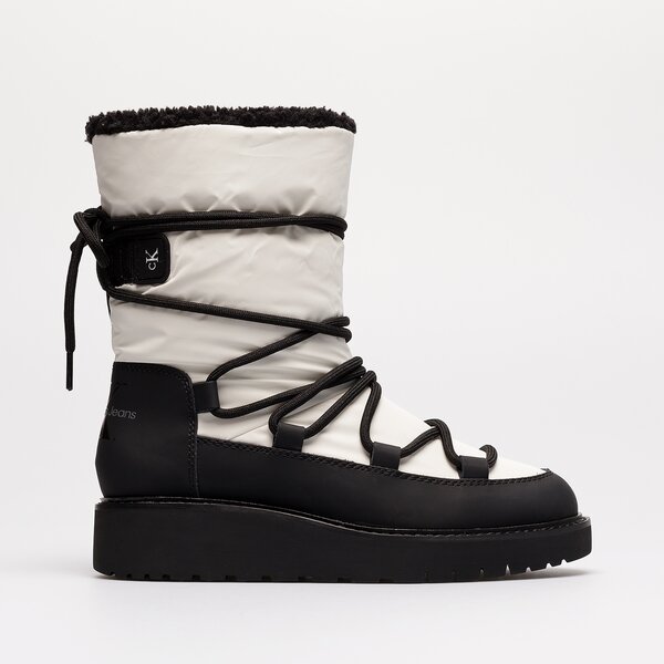 Damskie śniegowce CALVIN KLEIN PLUS SNOW BOOT yw0yw00731yaf kolor biały