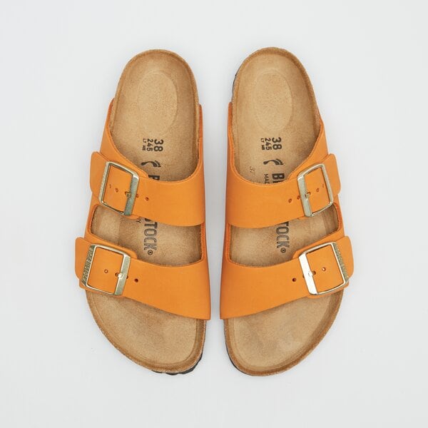 Damskie klapki BIRKENSTOCK ARIZONA LENB BURNT ORANGE 1026732 kolor pomarańczowy