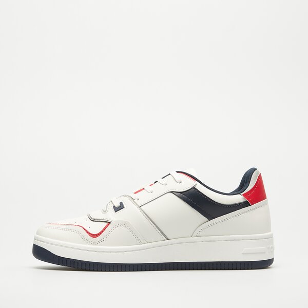 Męskie sneakersy (buty) TOMMY HILFIGER RETRO BASKET CUPSOLE em0em01463xlc kolor biały