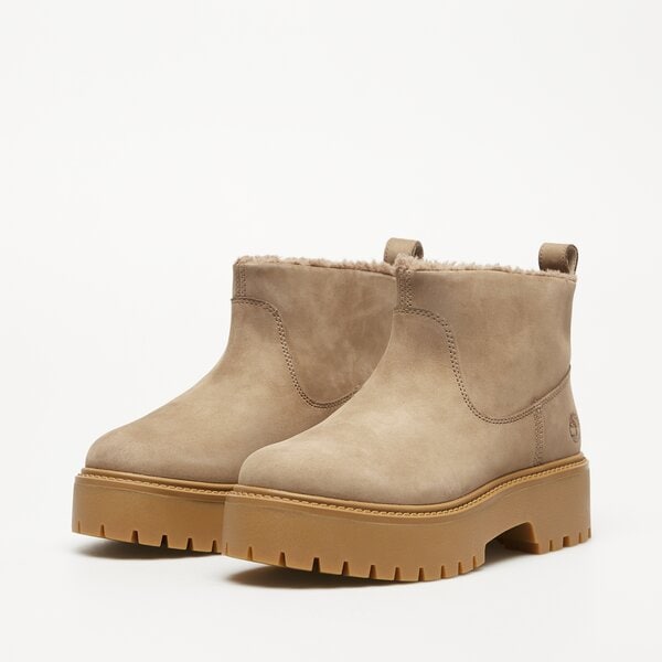 Damskie botki / sztyblety TIMBERLAND STONE STREET MID WARM LINED BOOT tb0a283gen51 kolor beżowy