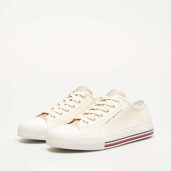 Dziecięce trampki TOMMY HILFIGER LOW CUT LACE-UP t3a9331851687500 kolor beżowy