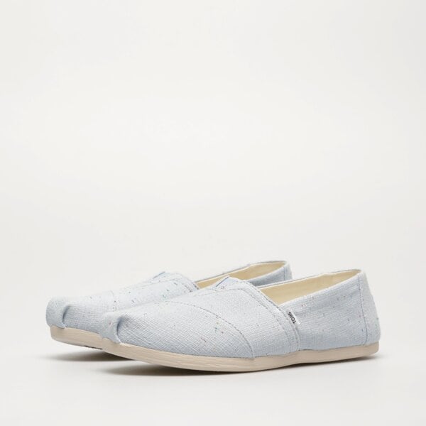 Damskie espadryle TOMS PASTEL BLUE RECYCLED COTTON SPECKLED SLUB 10019660 kolor niebieski