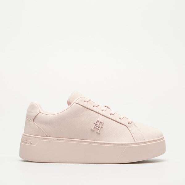 Damskie sneakersy (buty) TOMMY HILFIGER PLATFORM COURT SNEAKER NUBUCK fw0fw07912tjq kolor różowy