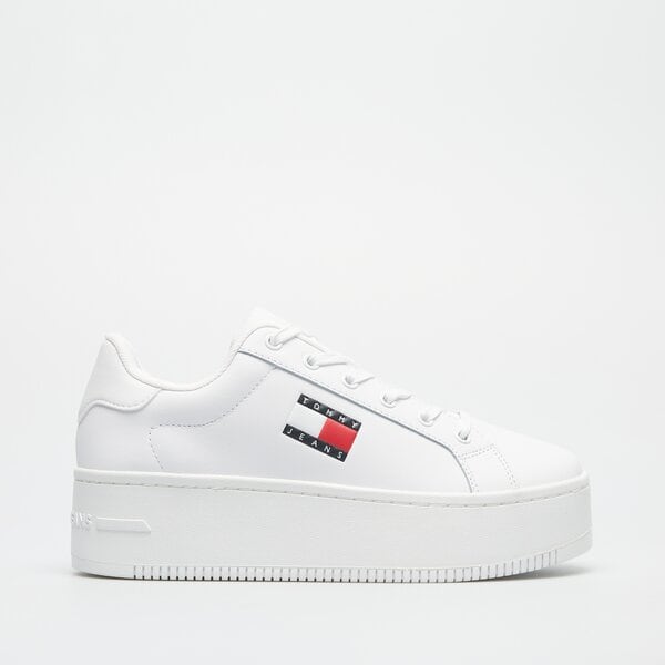 Damskie sneakersy (buty) TOMMY HILFIGER TJW FLATFORM ESS en0en02518ybs kolor biały