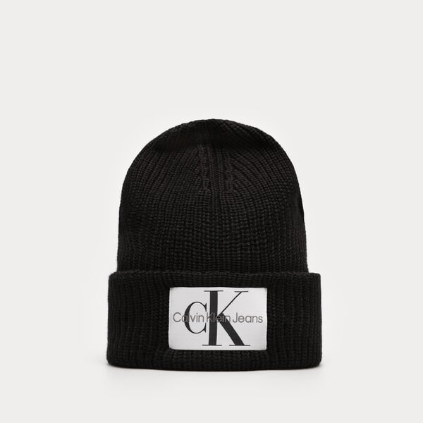 Męska czapka zimowa CALVIN KLEIN CZAPKA MONOLOGO PATCH BEANIE k50k506242bds kolor czarny