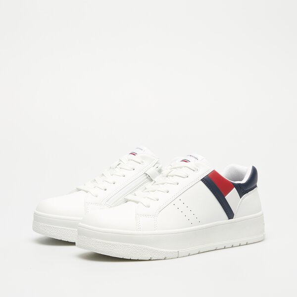 Dziecięce sneakersy (buty) TOMMY HILFIGER FLAG LOW CUT LACE-UP t3x9333561355100 kolor biały