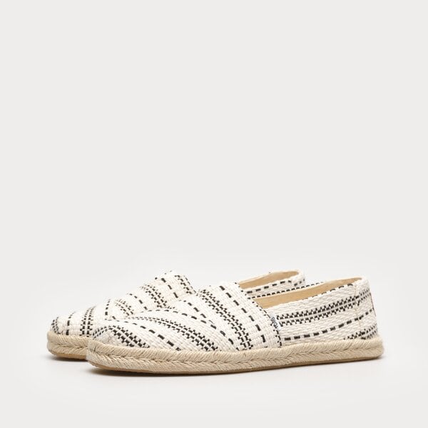 Damskie espadryle TOMS NATURAL CHUNKY GLOBAL WOVEN 10019685 kolor biały