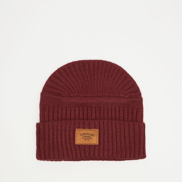 Damska czapka zimowa TIMBERLAND CZAPKA GULF BEACH RIBBED BEANIE tb0a1egweic1 kolor bordowy