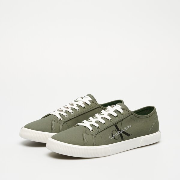 Męskie trampki CALVIN KLEIN ESS VULCANIZED LOW LACEUP CS ML ym0ym003060ih kolor khaki