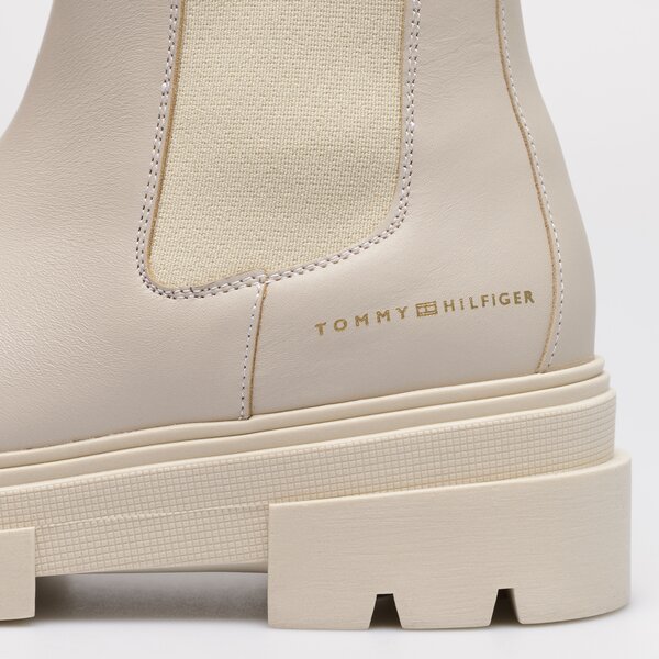 Damskie botki / sztyblety TOMMY HILFIGER MONOCHROMATIC CHELSEA BOOT fw0fw06730aci kolor beżowy