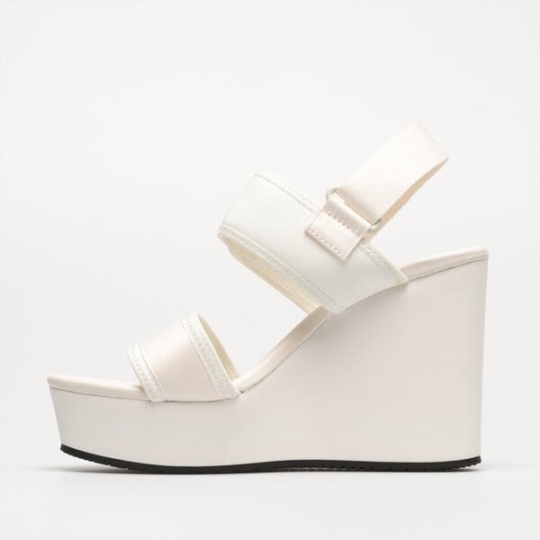 Damskie sandały CALVIN KLEIN WEDGE SANDAL BADGE yw0yw010280la kolor biały