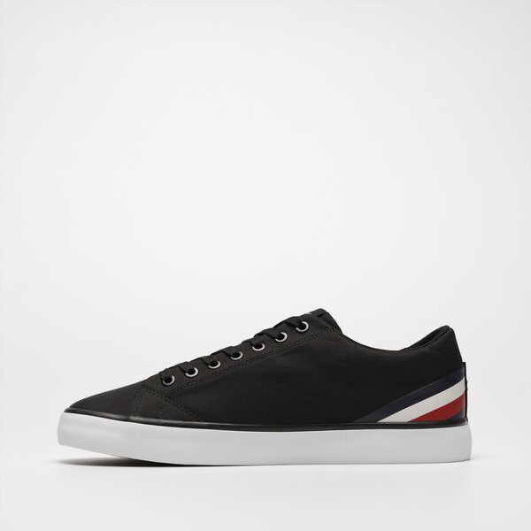 Męskie trampki TOMMY HILFIGER TH HI VULC CORE LOW STRIPES fm0fm04735bds kolor czarny