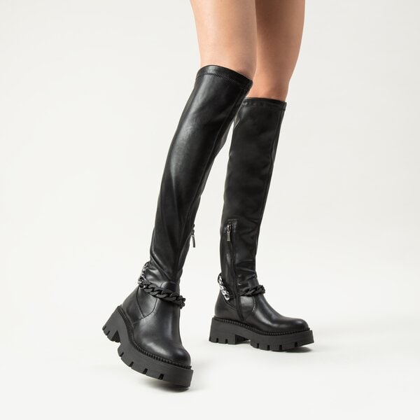 Damskie kozaki TAMARIS HIGH BOOTS 1-1-25625-29 001 kolor czarny