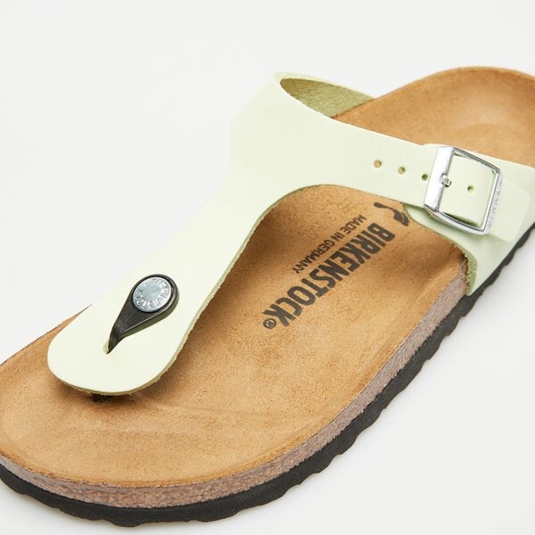 Damskie klapki BIRKENSTOCK GIZEH LENB FADED LIME 1026562 kolor żółty