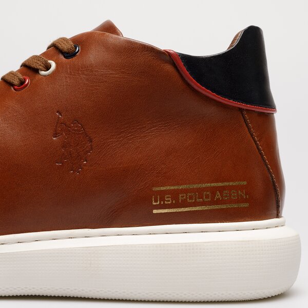 Męskie buty za kostkę U.S. POLO ASSN. CRYME004 LEATHER cryme004lthcuo kolor brązowy