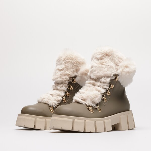 Damskie botki / sztyblety SYMBIOSIS BOOTS ANTONELLA sywc222019 kolor khaki