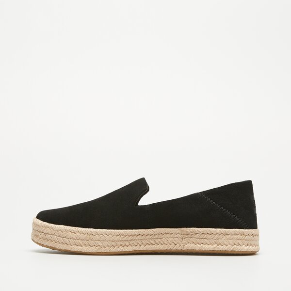 Damskie espadryle TOMS BLACK SUEDE 10020690 kolor czarny