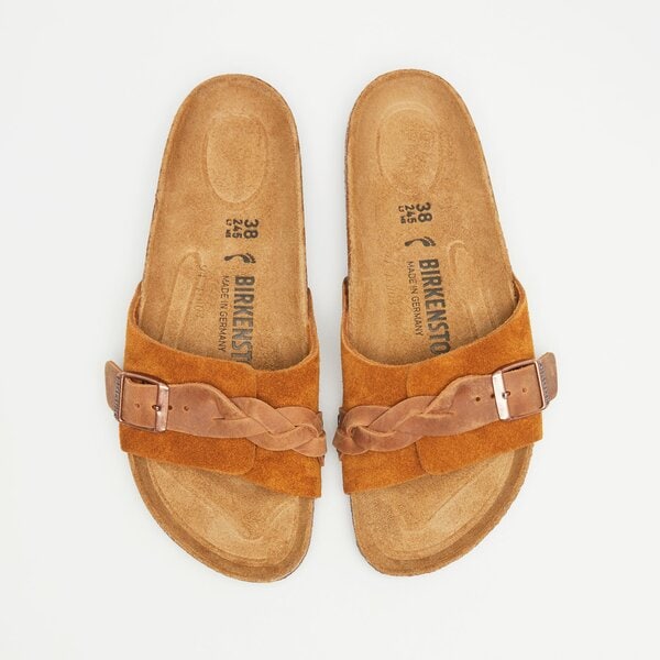 Damskie klapki BIRKENSTOCK PULA LEVE BRAIDED MINK 1026742 kolor brązowy